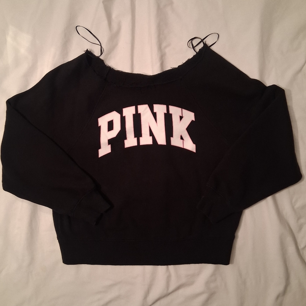 PINK Victoria's Secret Black Crop Top